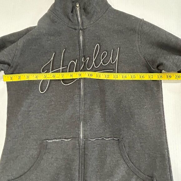 Harley-Davidson Sweatshirt Women’s Size M Gray New York Full Zip Woodstock NY - Picture 8 of 11